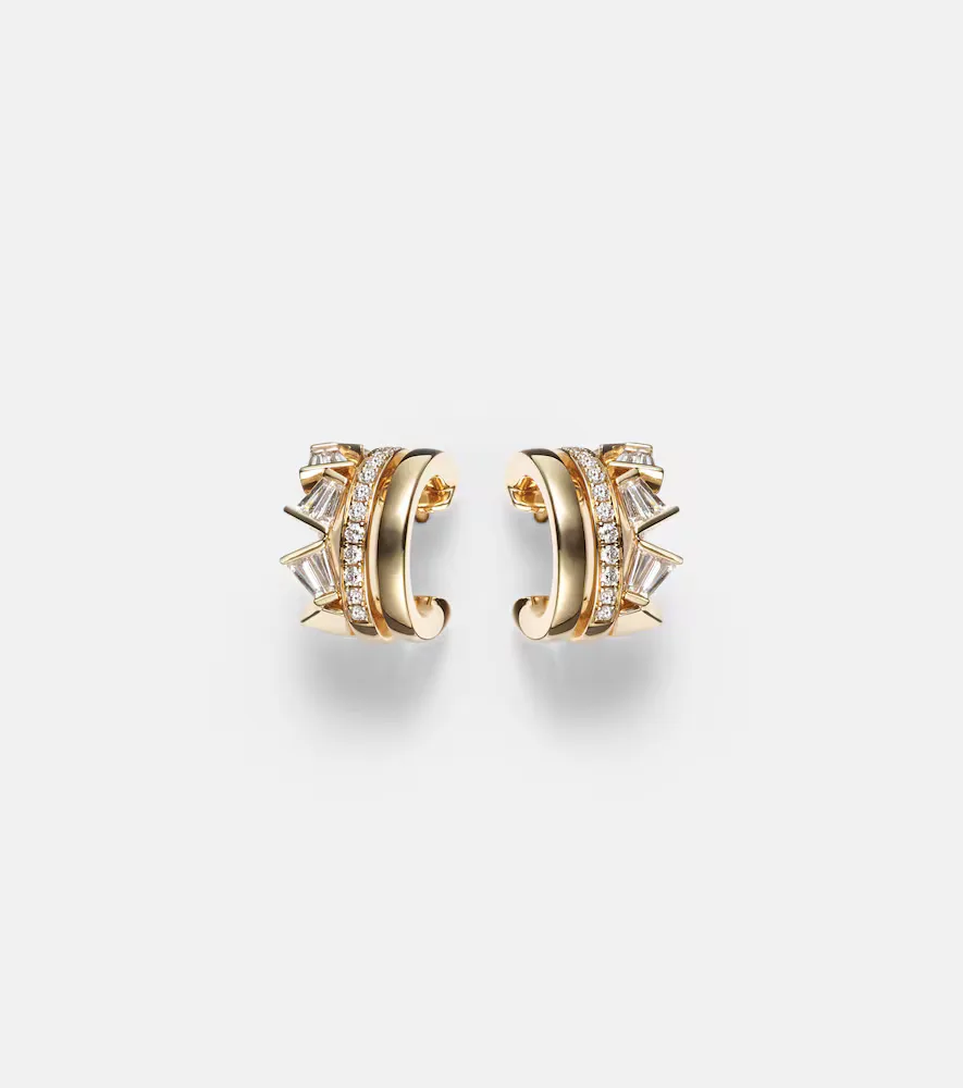 Rock Diamonds 18kt Gold Earrings with Diamonds by Bucherer Fine Jewellery