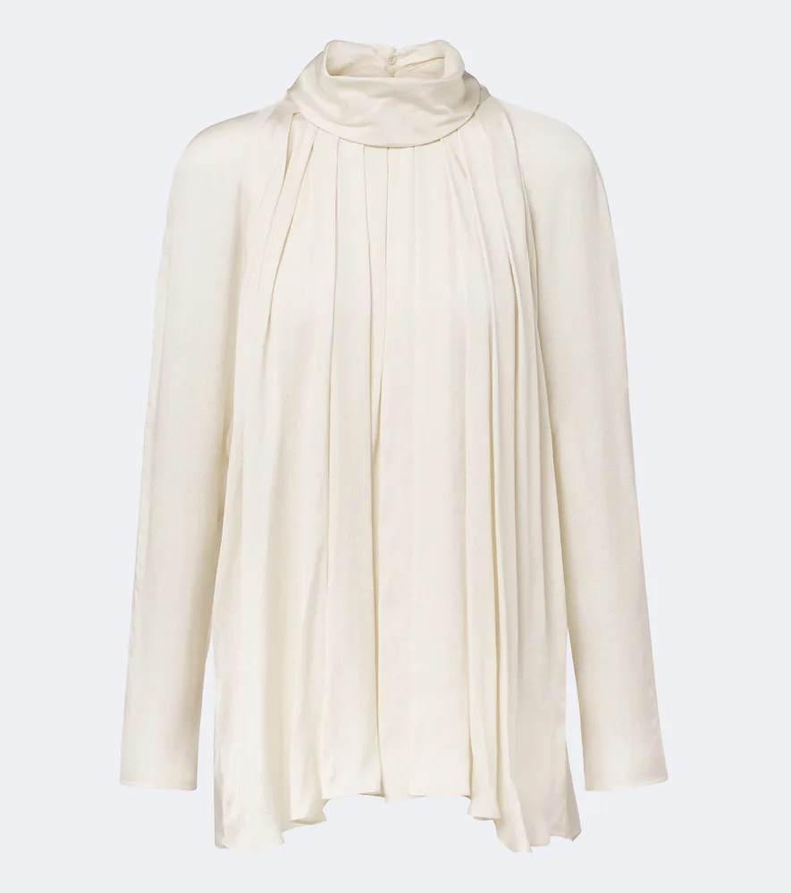 Draped Satin Blouse