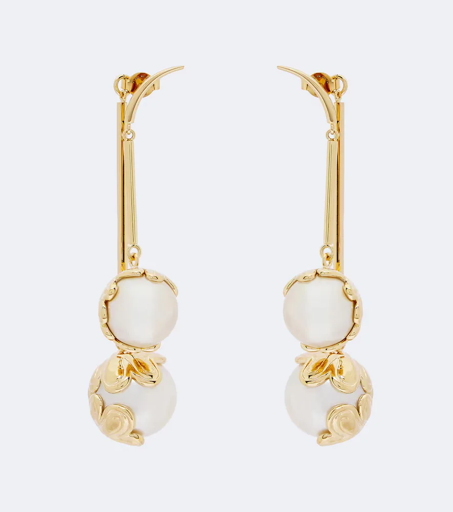 Chandelier Embellished Drop Earrings by Pucci