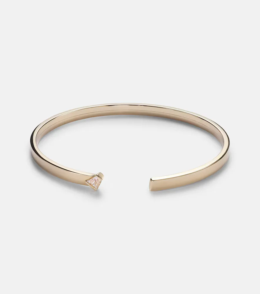 Medium 18kt Gold Bangle with Diamonds by Bucherer Fine Jewellery
