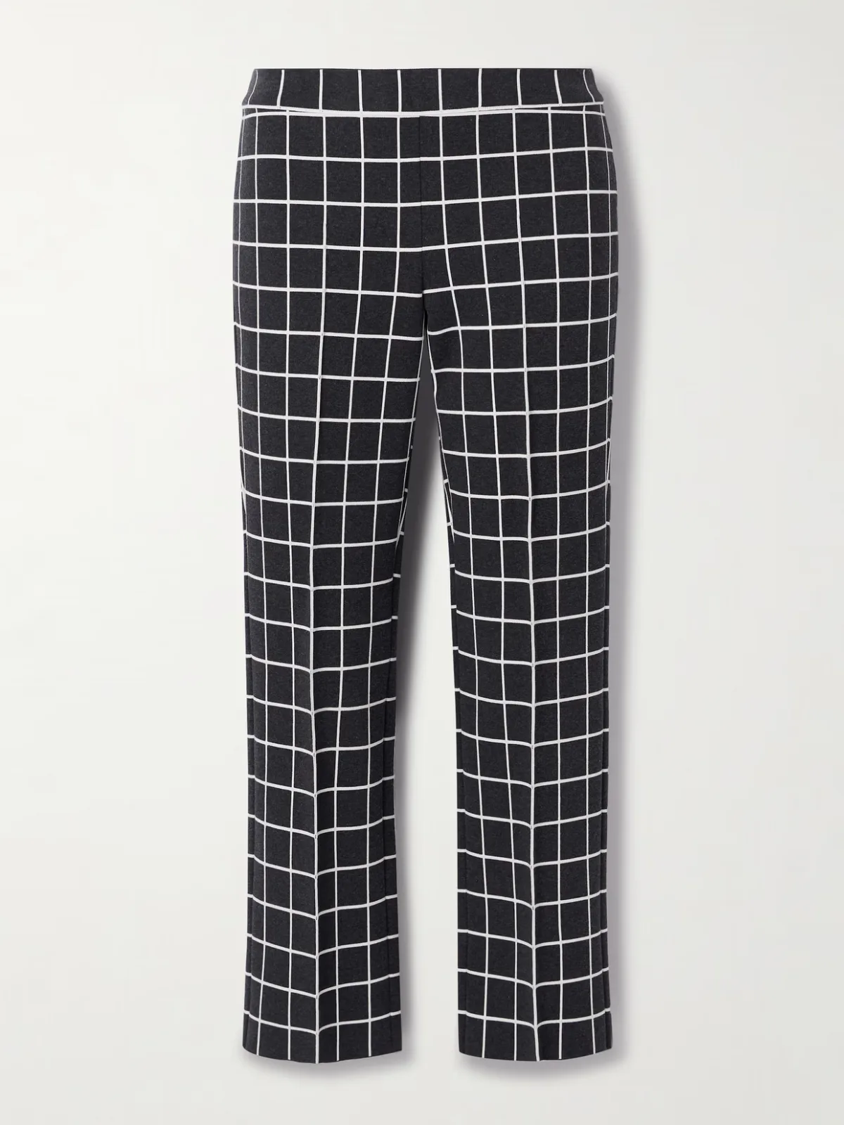 - Louis Cropped Checked Cotton-blend Straight-leg Pants -