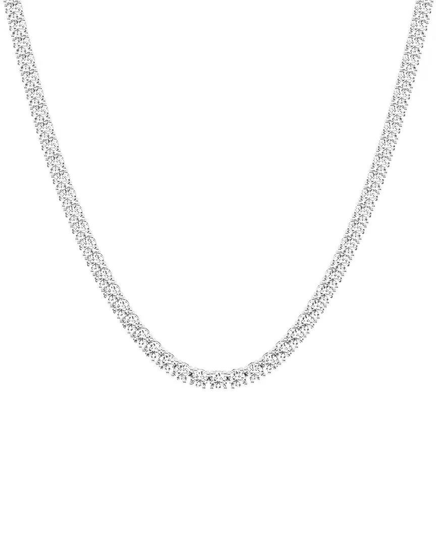 Silver 10.00 ct. tw. Lab-Grown Diamond Tennis Necklace by Lab Grown Diamonds