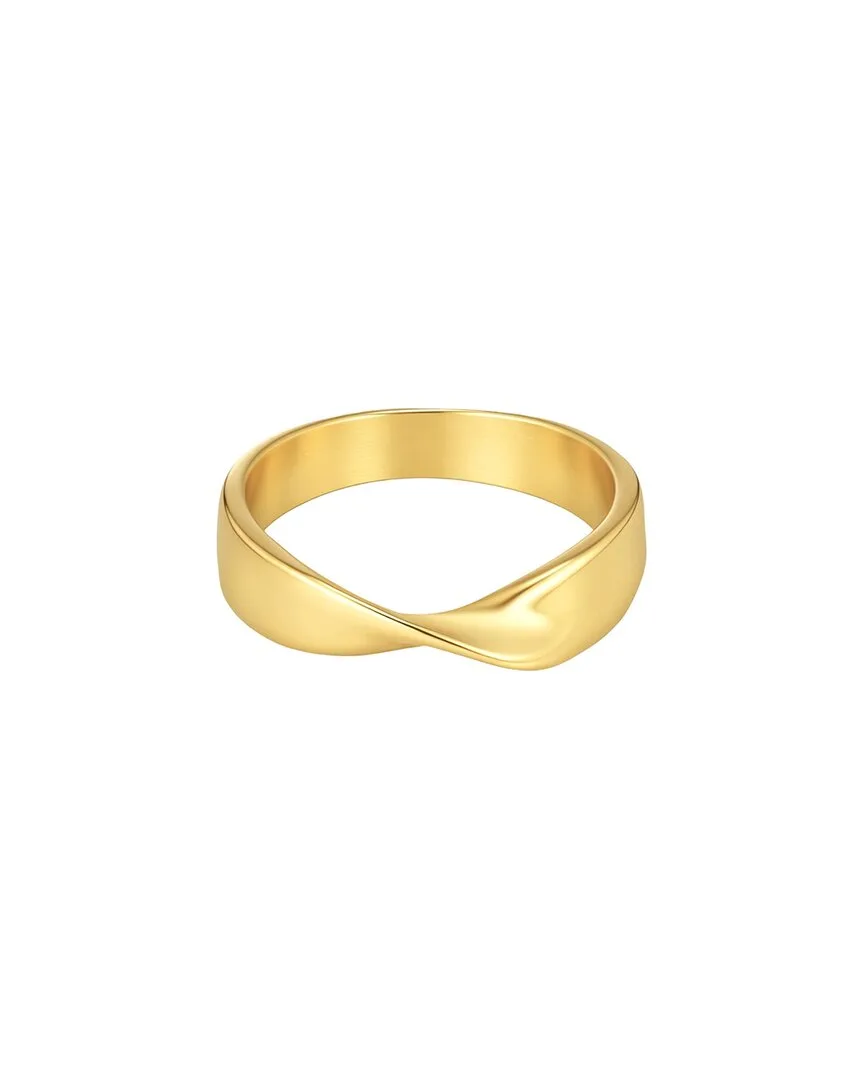 Tarnish Resistant 18K Plated Twist Ring Band by Adornia