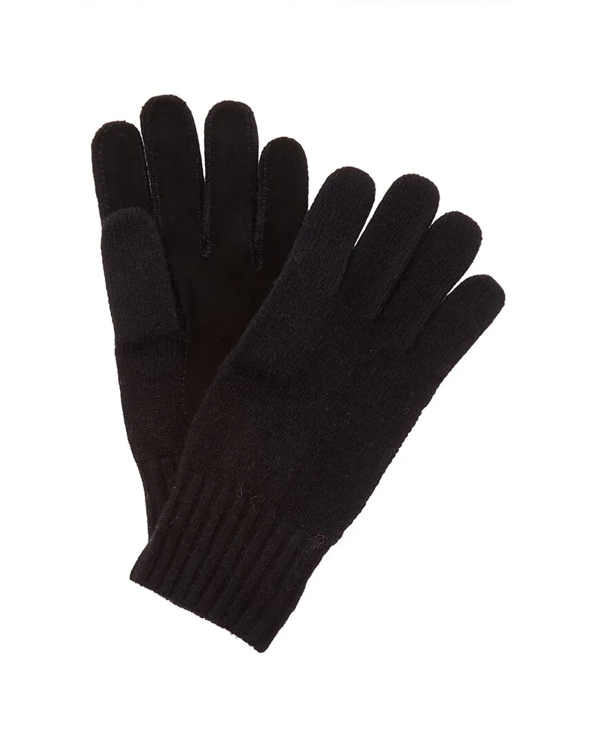 Portolano Suede-Trim Wool-Blend Gloves