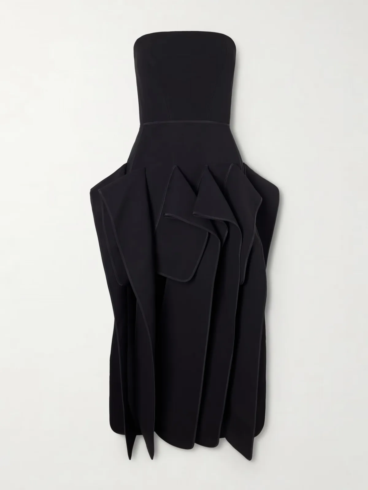 - Breakout Strapless Crepe Midi Dress -