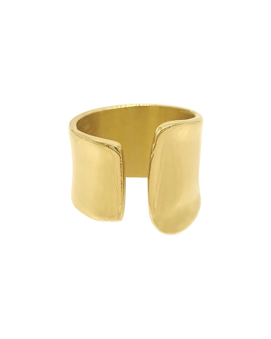 14K Plated Open Band Ring by Adornia