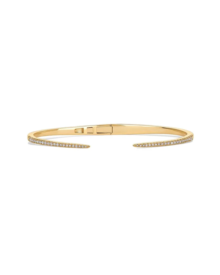 18K Cz Sleek Cuff Bangle by Liv Oliver