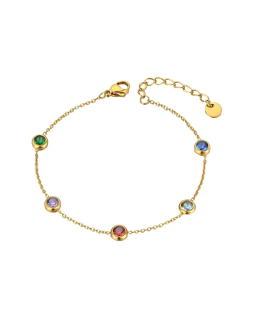 18K Plated Cz Bracelet by Liv Oliver