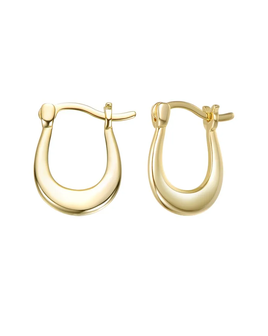 14K Over Silver Hoops by Genevive