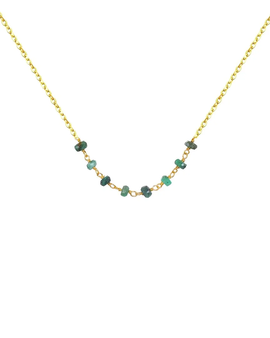 18K 1.50 ct. tw. Emeralds Necklace by Liv Oliver