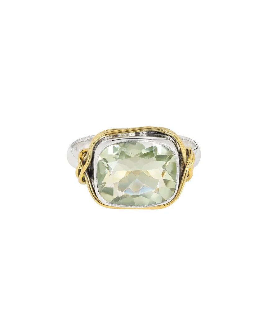 Silver 4.85 ct. tw. Green Amethyst Ring by Tiramisu