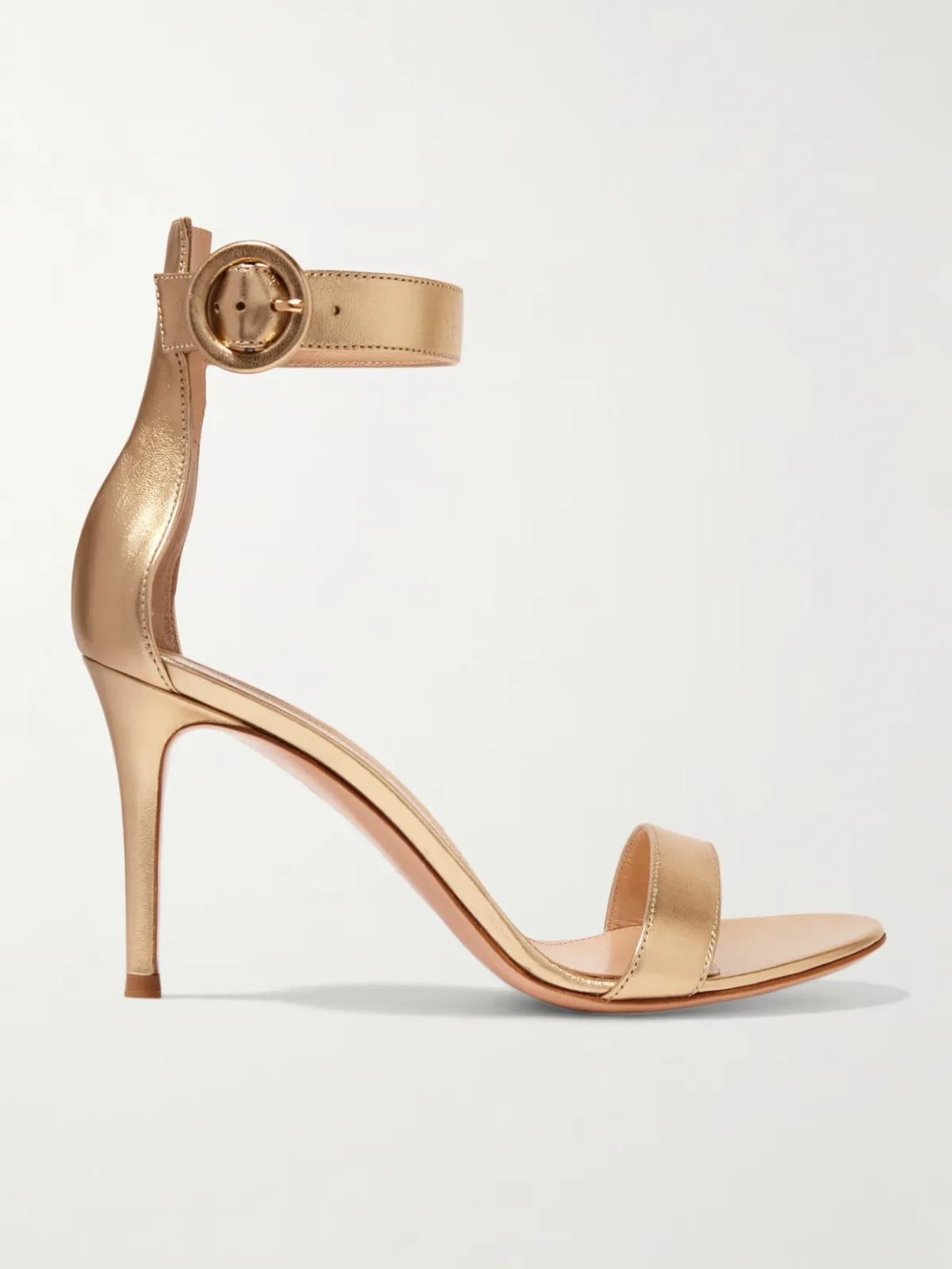 - Portofino 85 Metallic Leather Sandals -