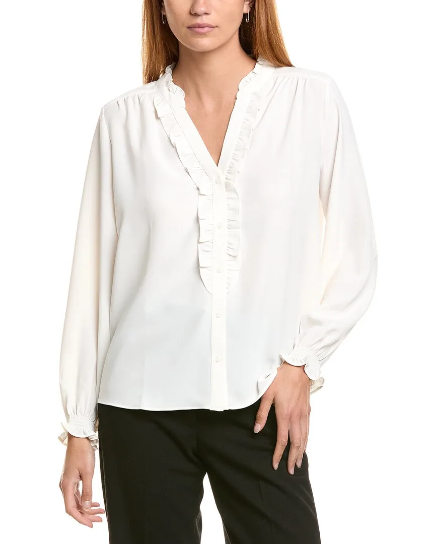 Ruffle Crewneck Blouse