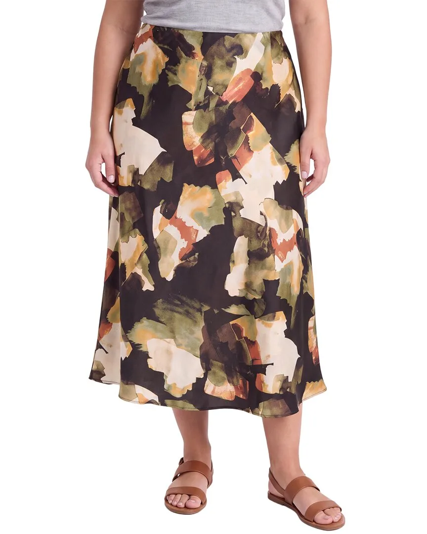 Pull-On Bias Flared Skirt
