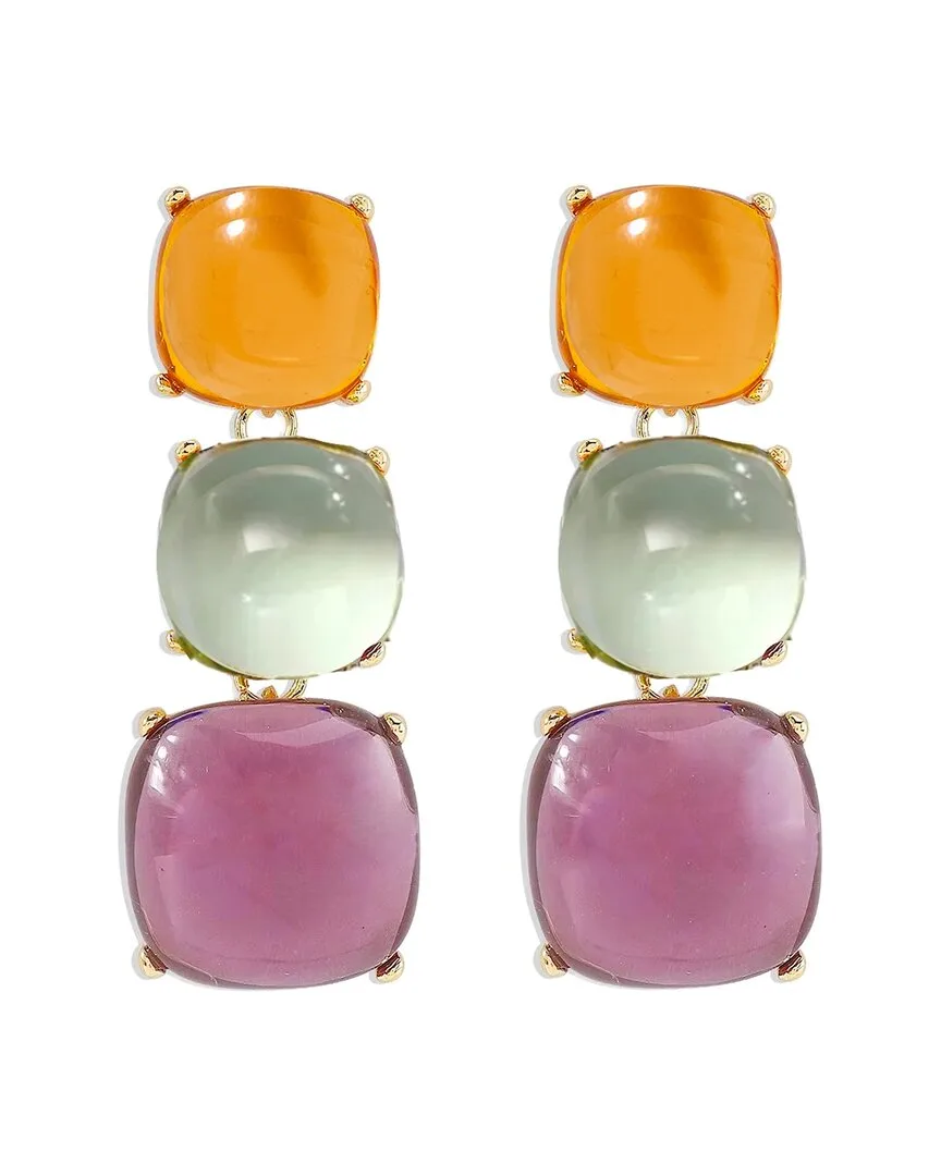 18K Plated 15.25 ct. tw. Quartz Earrings