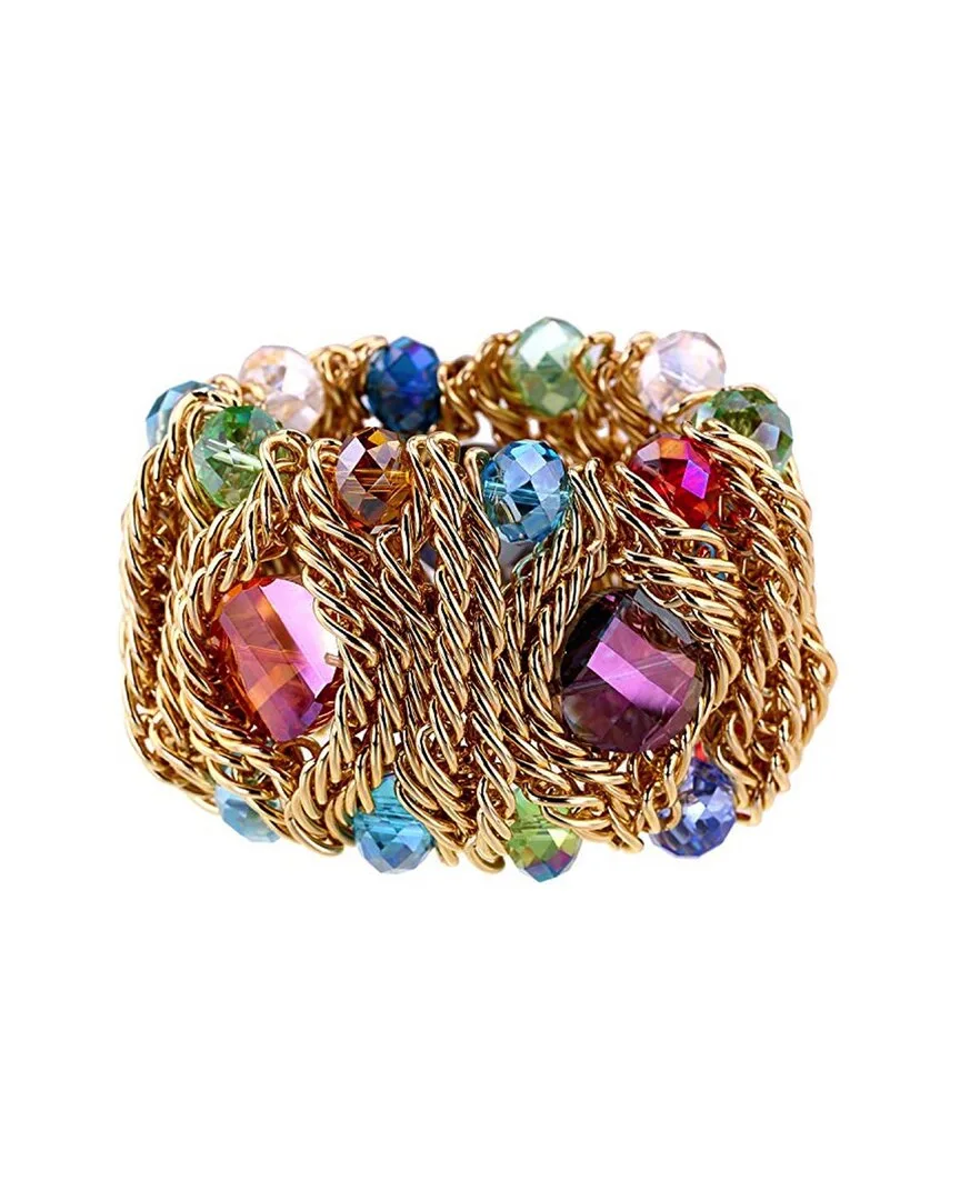 18K Crystal Statement Bracelet by Liv Oliver