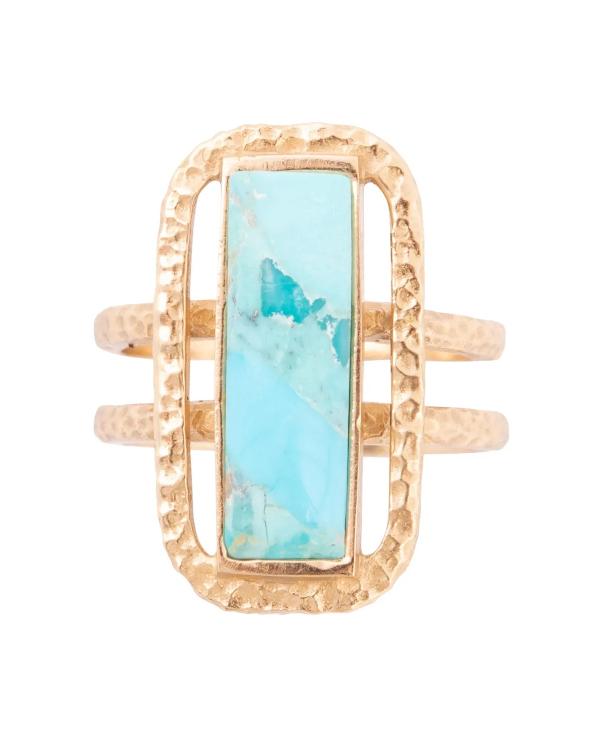 Genuine Turquoise Willa Hammered Statement Ring by Barse