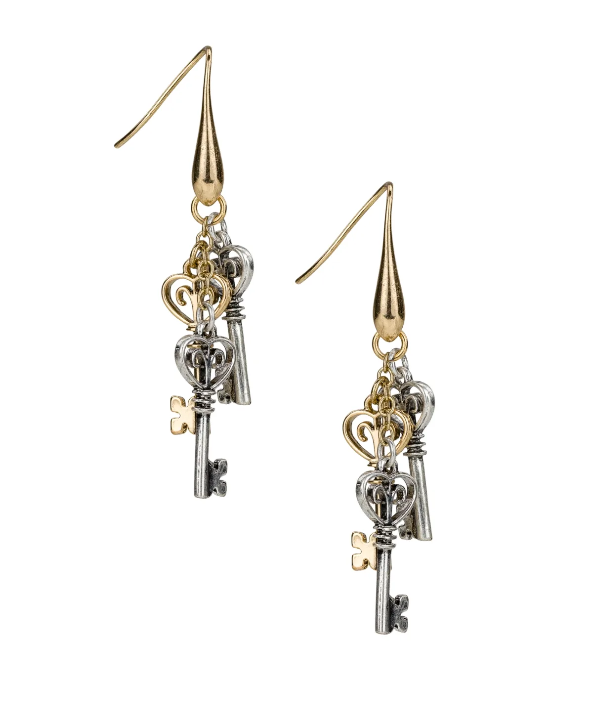 Two-Tone Multi-Key Drop Earrings by Patricia Nash