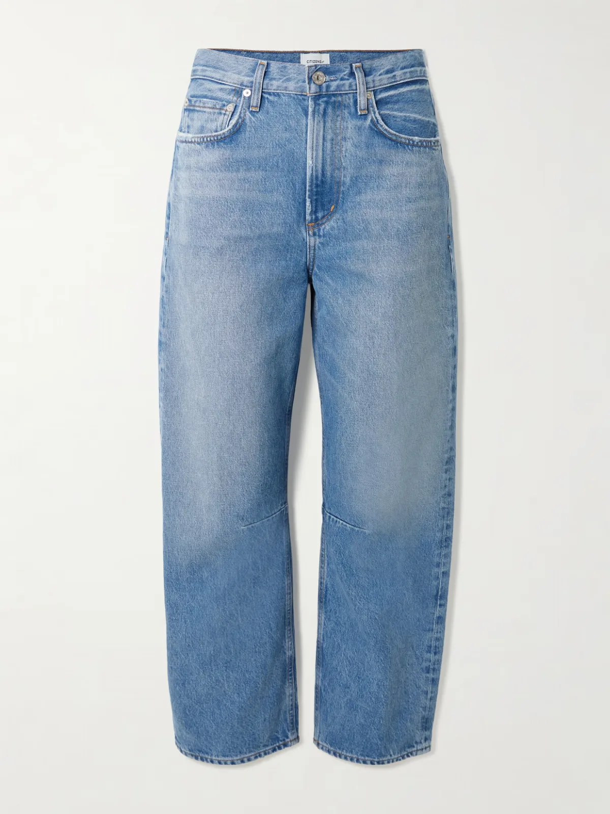 - Miro Mid-rise Barrel-leg Jeans -