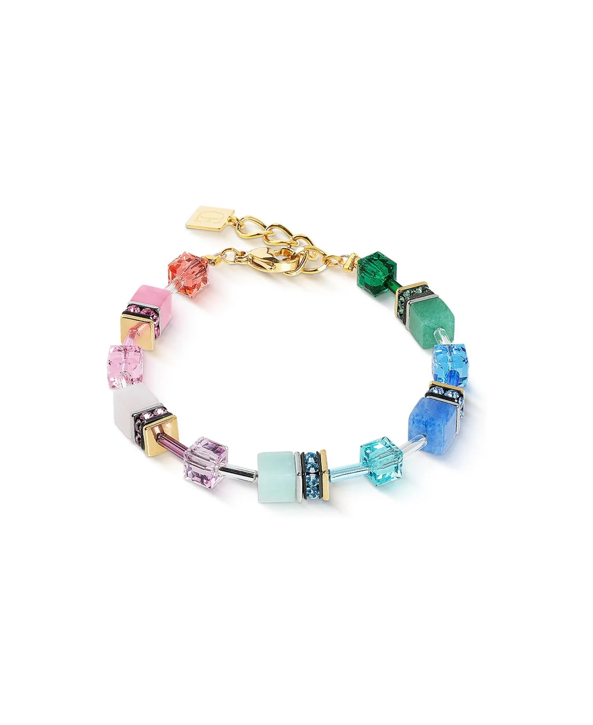 Multi-Stone Multicolor GeoCUBE Iconic Precious Bracelet by Coeur De Lion