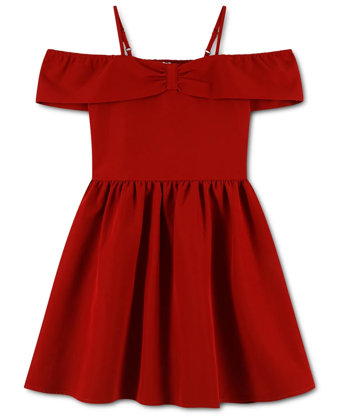 Bow Off-the-Shoulder Fit & Flare Dress by Abercrombie Kids