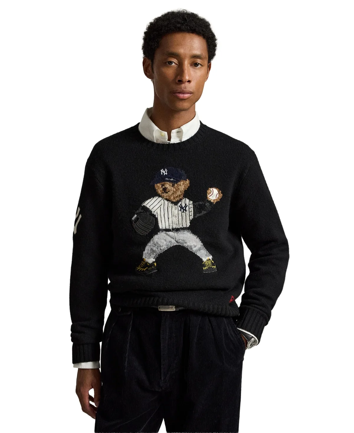 Yankees Bear Crewneck Intarsia-Knit Sweater by Polo Ralph Lauren
