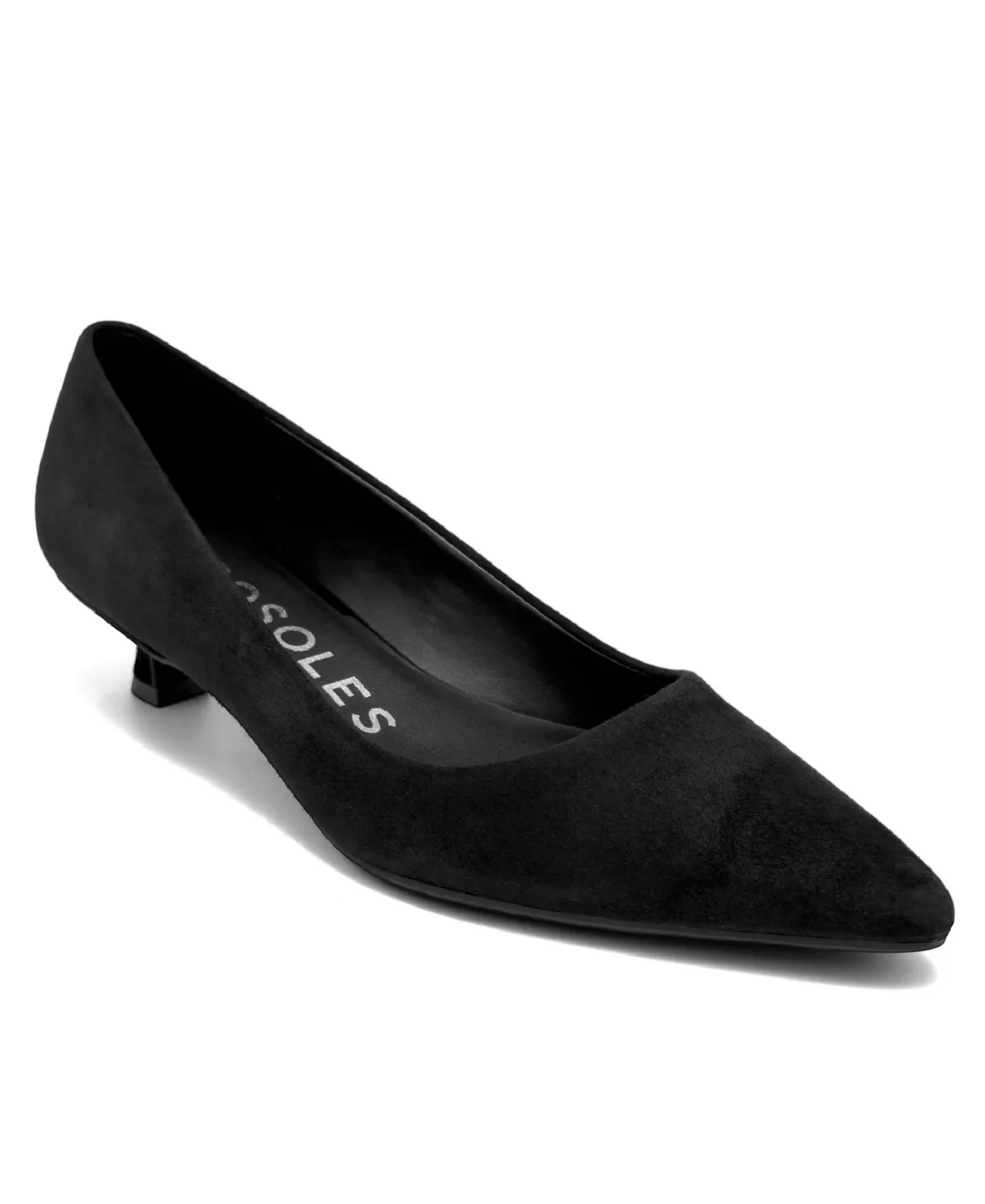 Rana Kitten Heel Pumps - Black Suede by Aerosoles