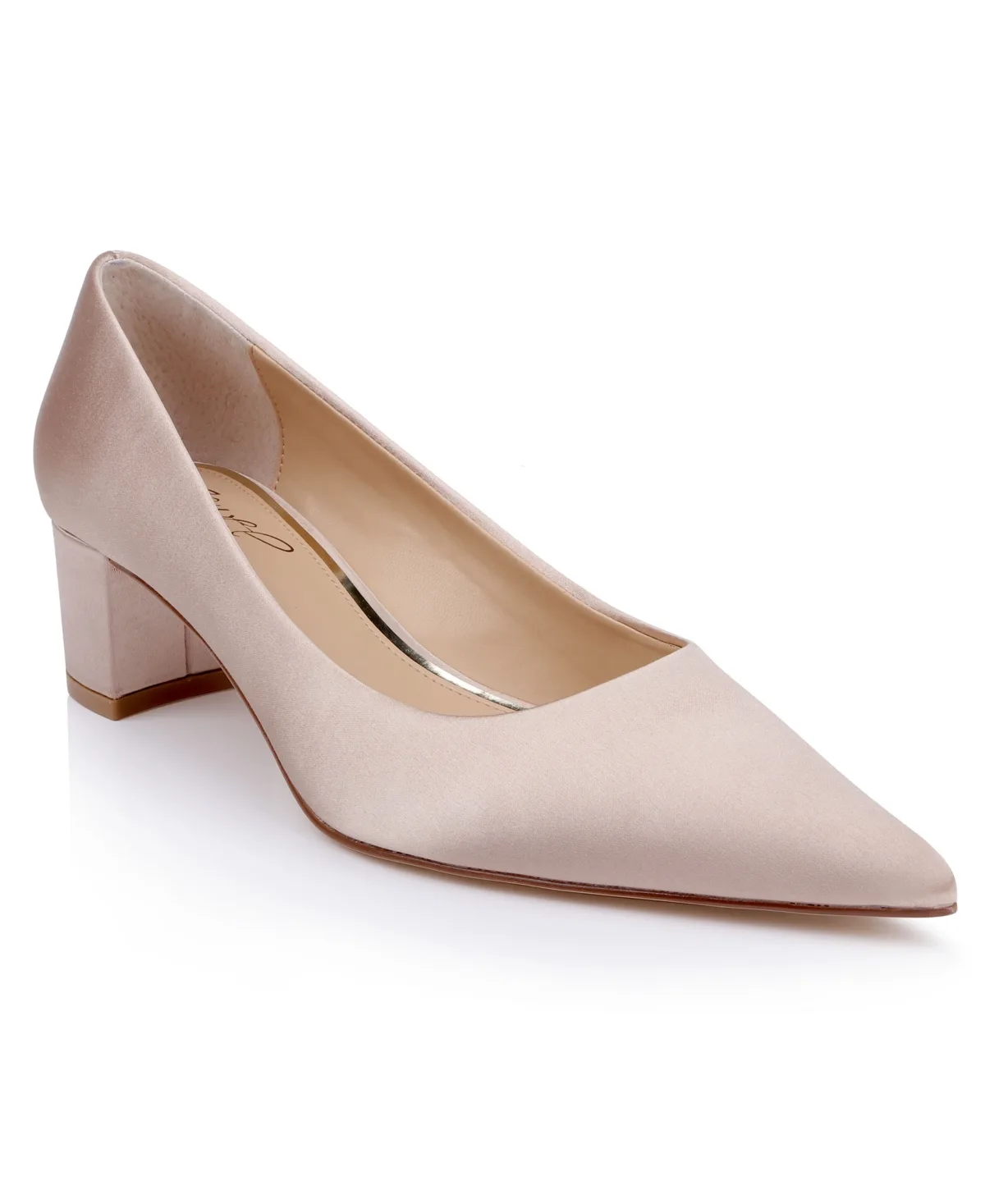 Jewel Badgley Mischka Bala Pointed Toe Block Heel Pumps by Badgley Mischka
