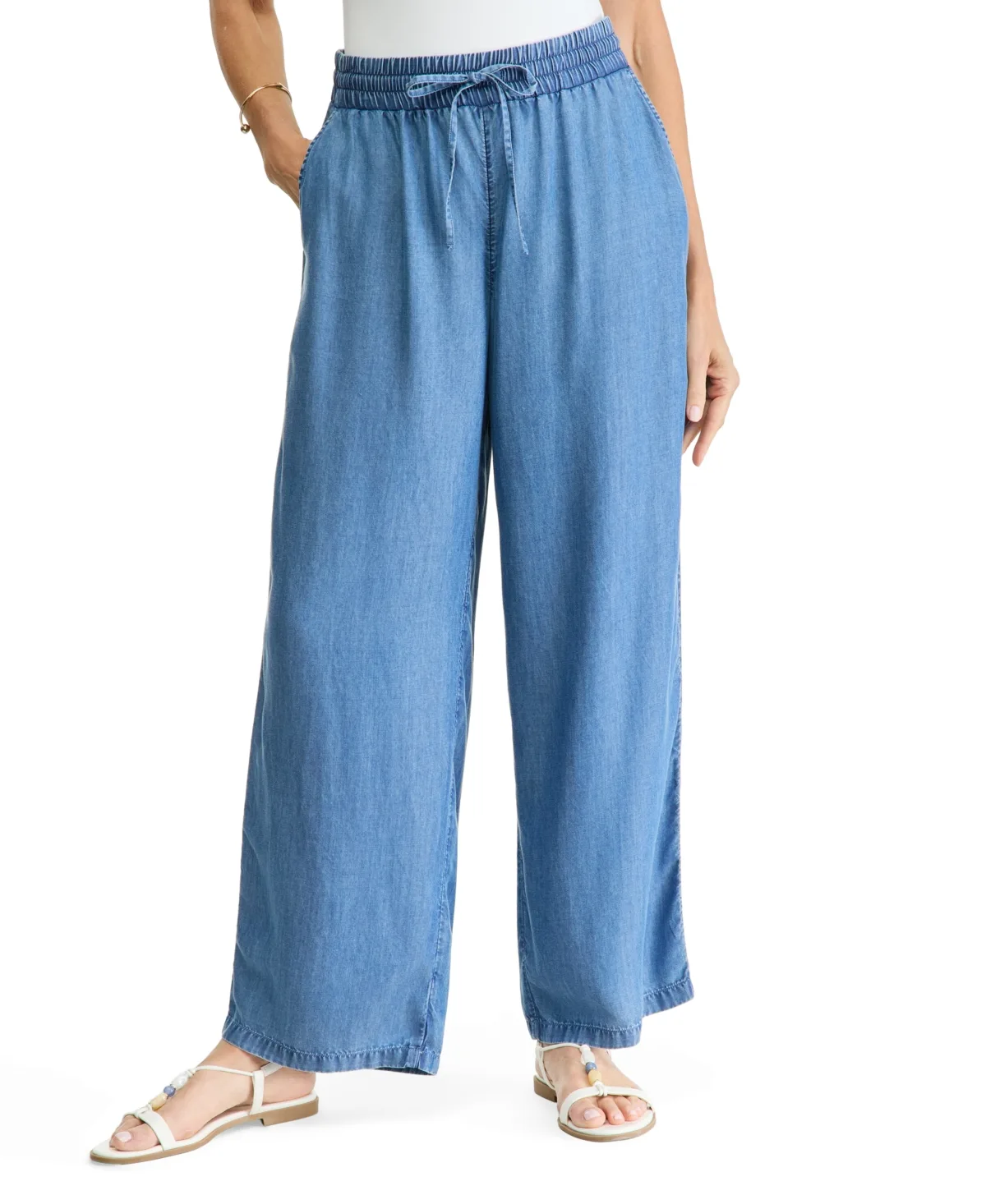 High-Rise Wide-Leg Pull-On Pants by Style & Co