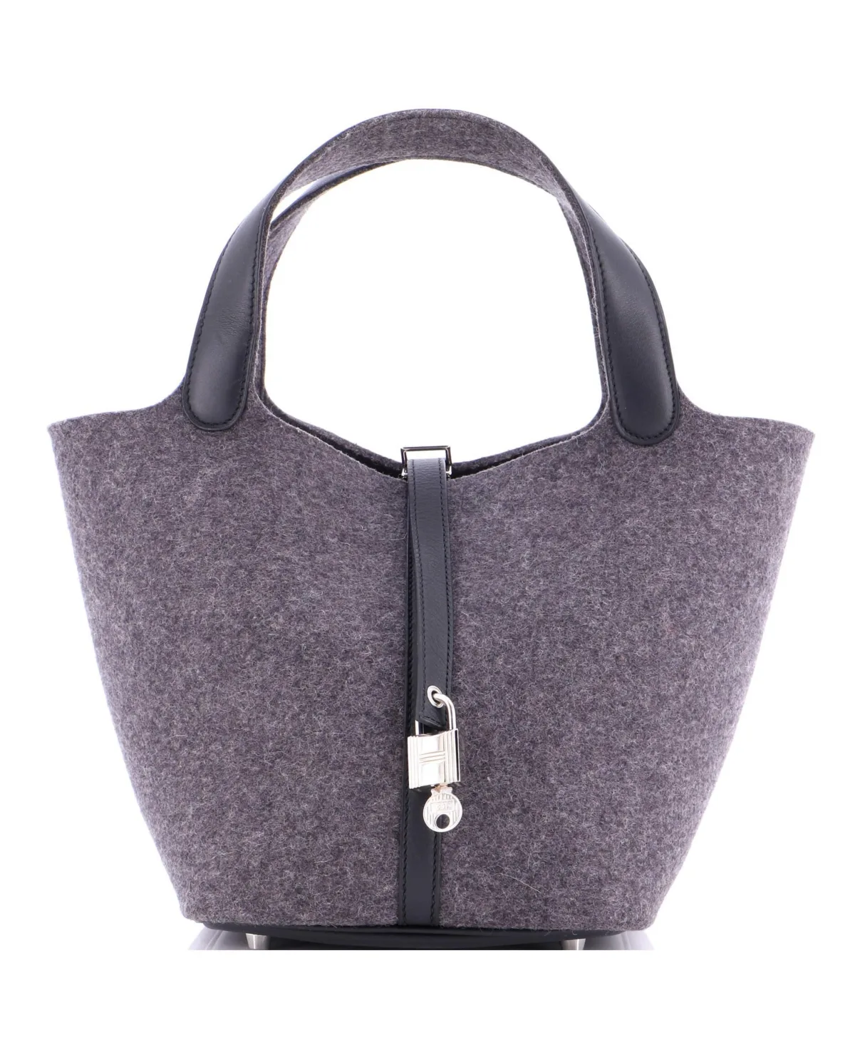 Pre-Owned mm Picotin Lock Bag Felt with Leather by Hermes