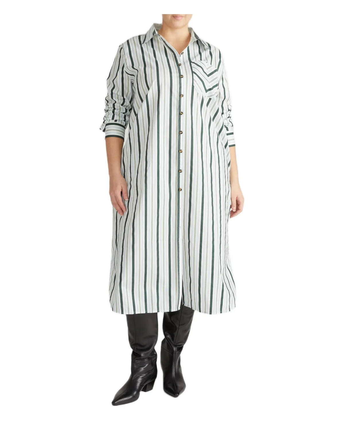 Odeon Stretch Poplin Shirtdress by Universal Standard