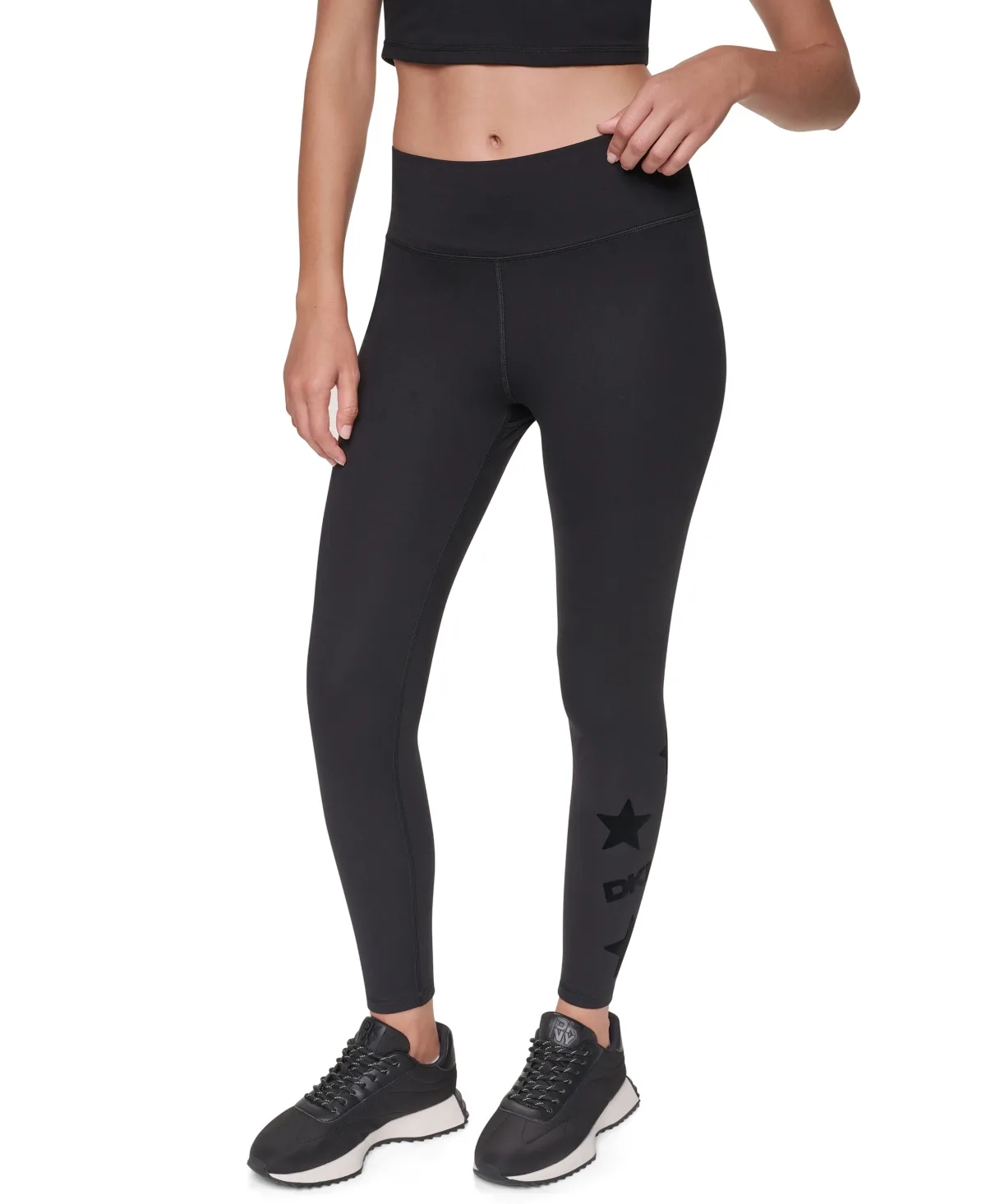 Dkny Sport Star Flocking High-Waist 7/8 Leggings by DKNY