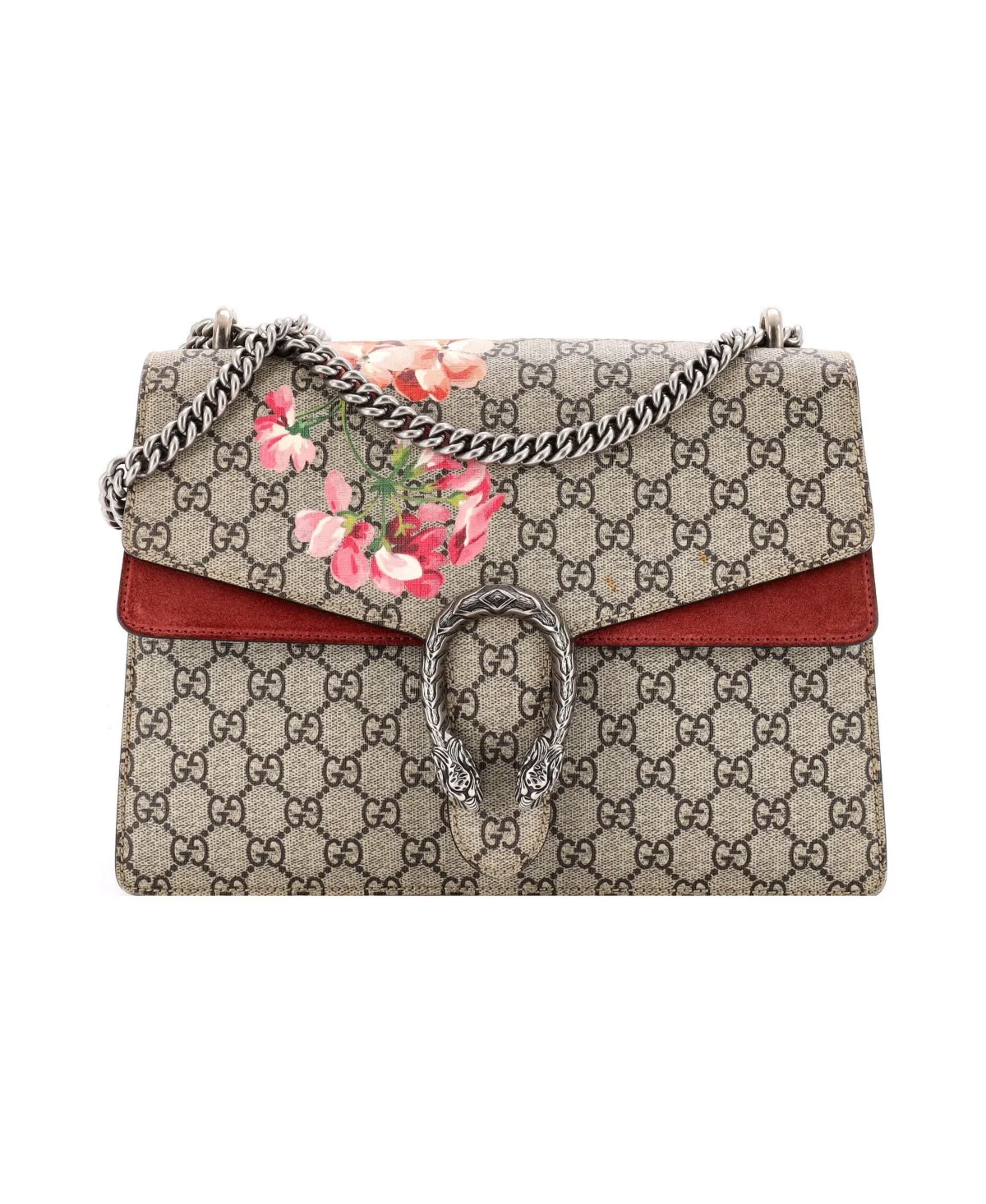 Pre-Owned Medium Dionysus Bag Blooms Print Gg Coated Canvas by Gucci