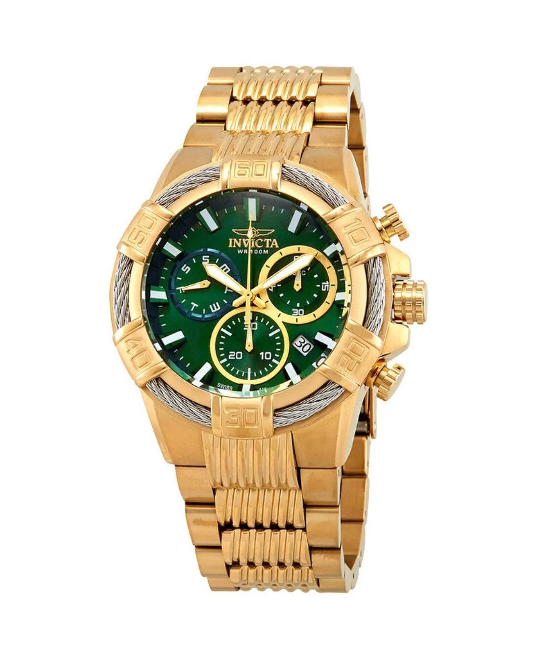 Quartz Chronograph Bolt Stainless Steel Watch, 51mm by Invicta