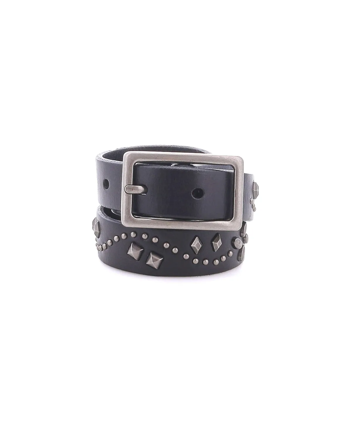 Studded Skinny Leather Tackson Belt by Roan