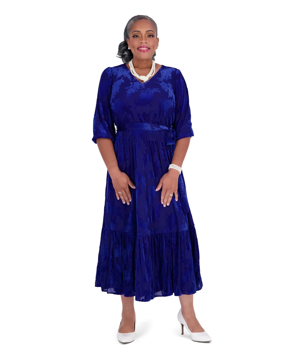 Floral-Print 3/4-Balloon Sleeve Wrap Dress, Regular and Plus Size by Kasper