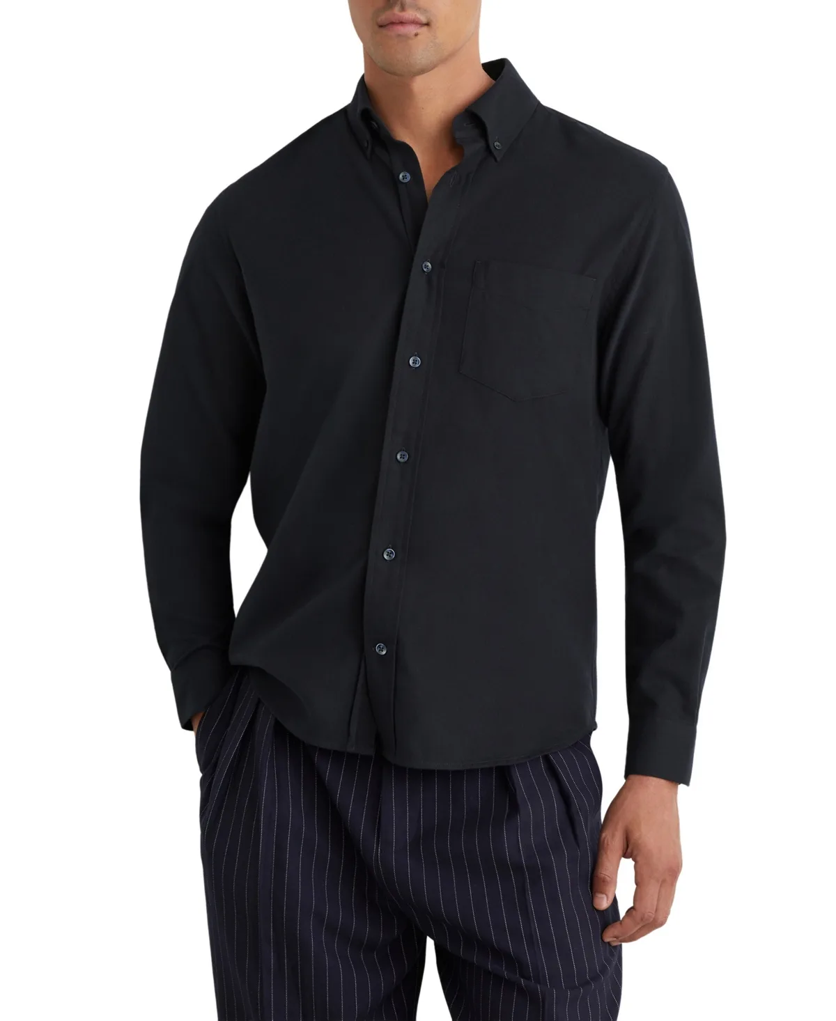 Button-Down Long-Sleeve Cotton Shirt by Reiss