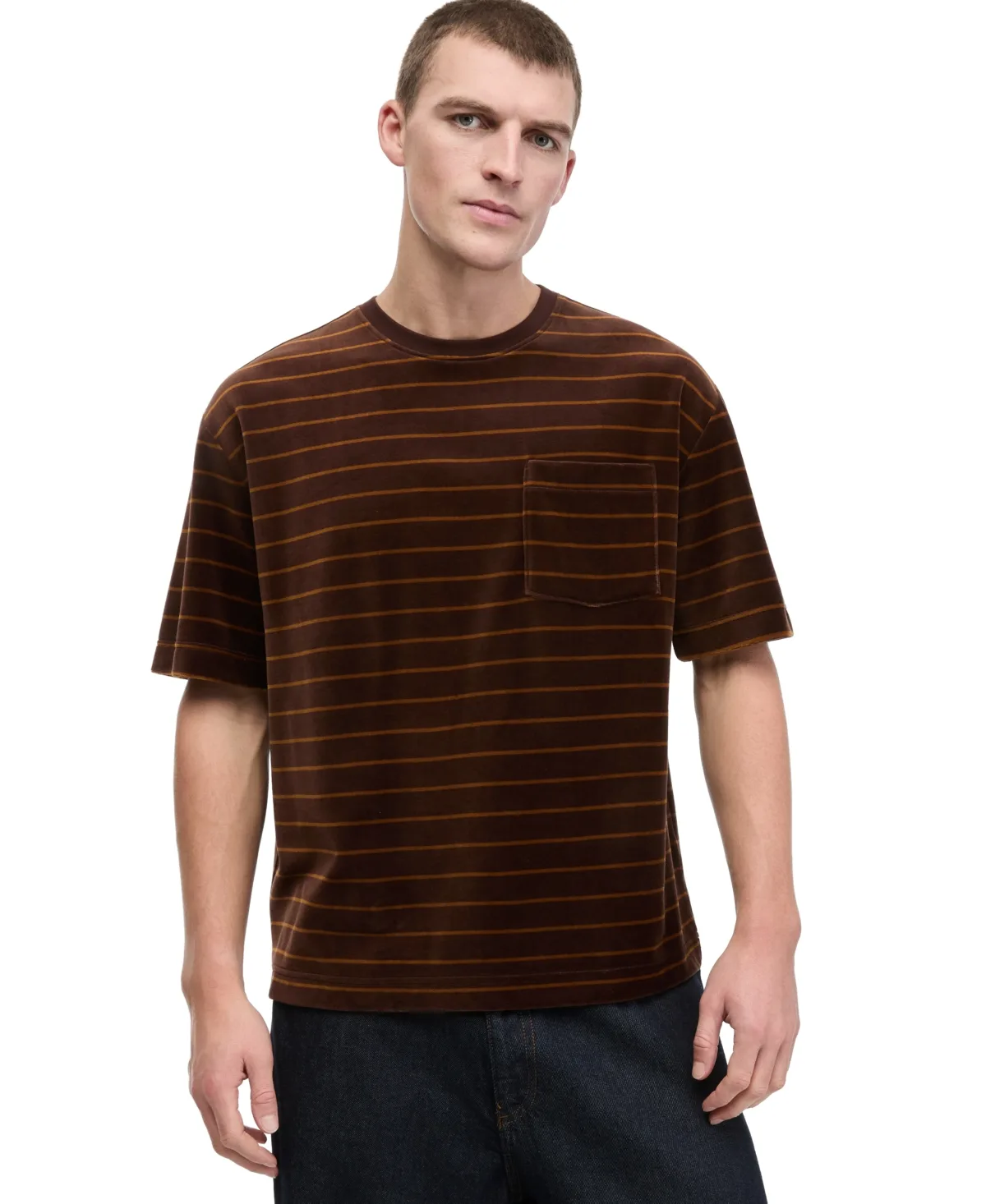 Short-Sleeve Crewneck Velour T-Shirt by Mode of One