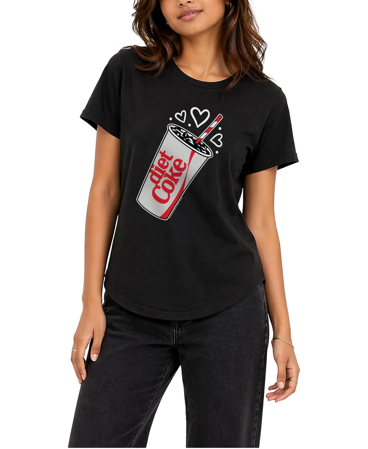 Heart Bubbles Graphic Relaxed-Fit T-Shirt by Diet Coke