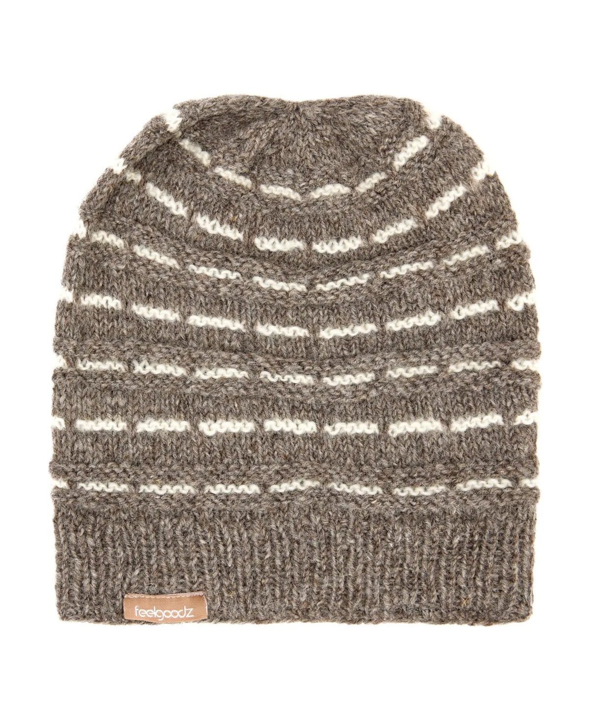 Striped-Wool Slouchy Cap by Feelgoodz