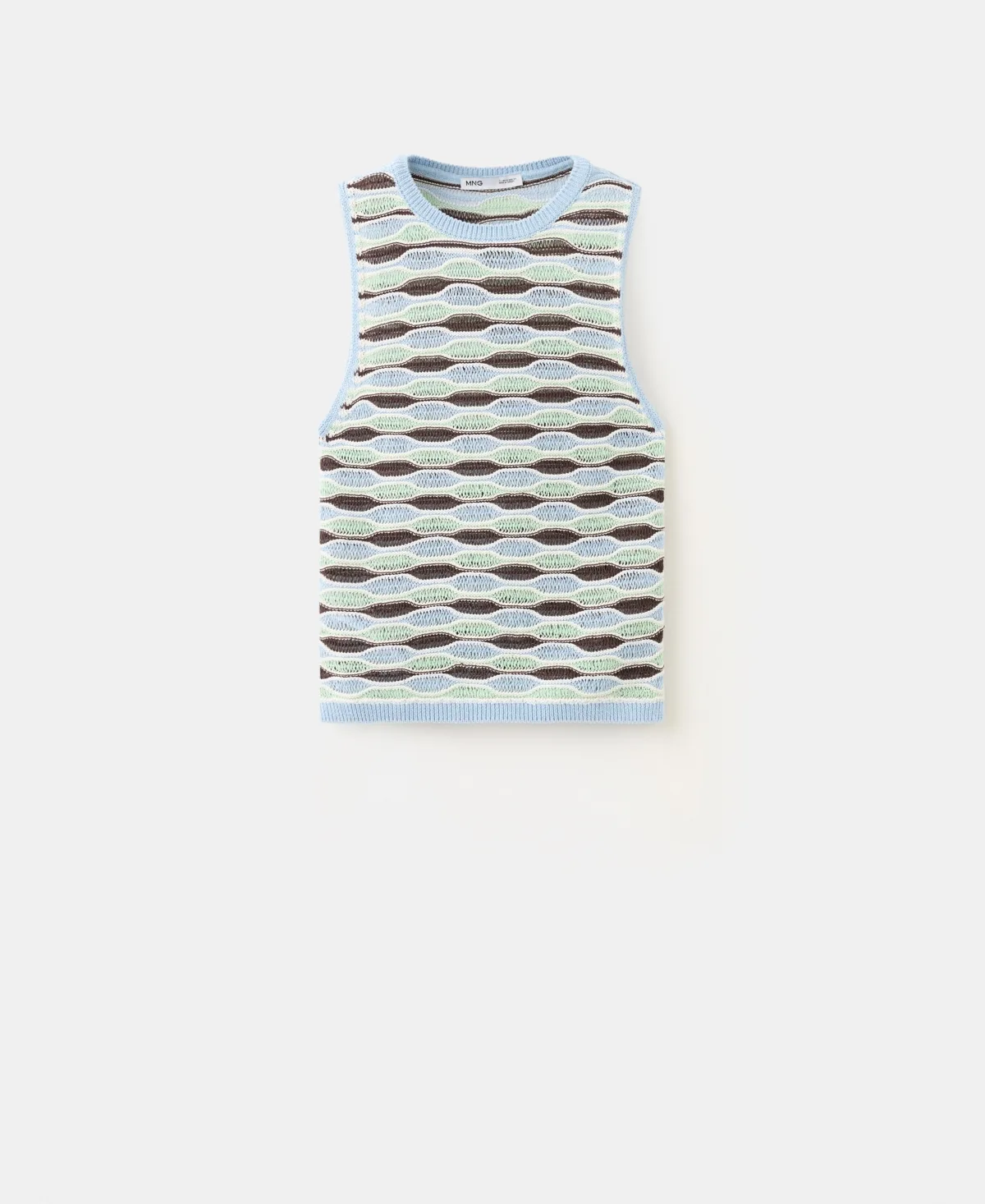 Wavy Stripe Knit Top by Mango