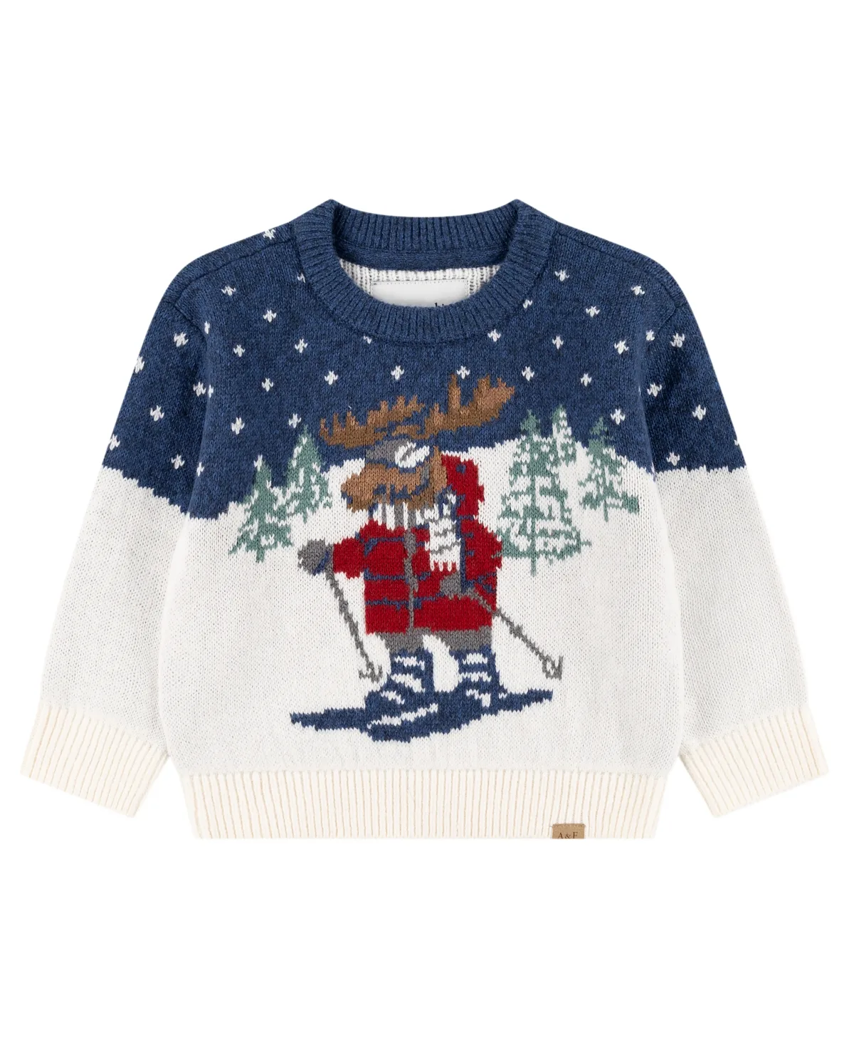 Moose Jacquard Crewneck Long-Sleeve Sweater by Abercrombie Kids