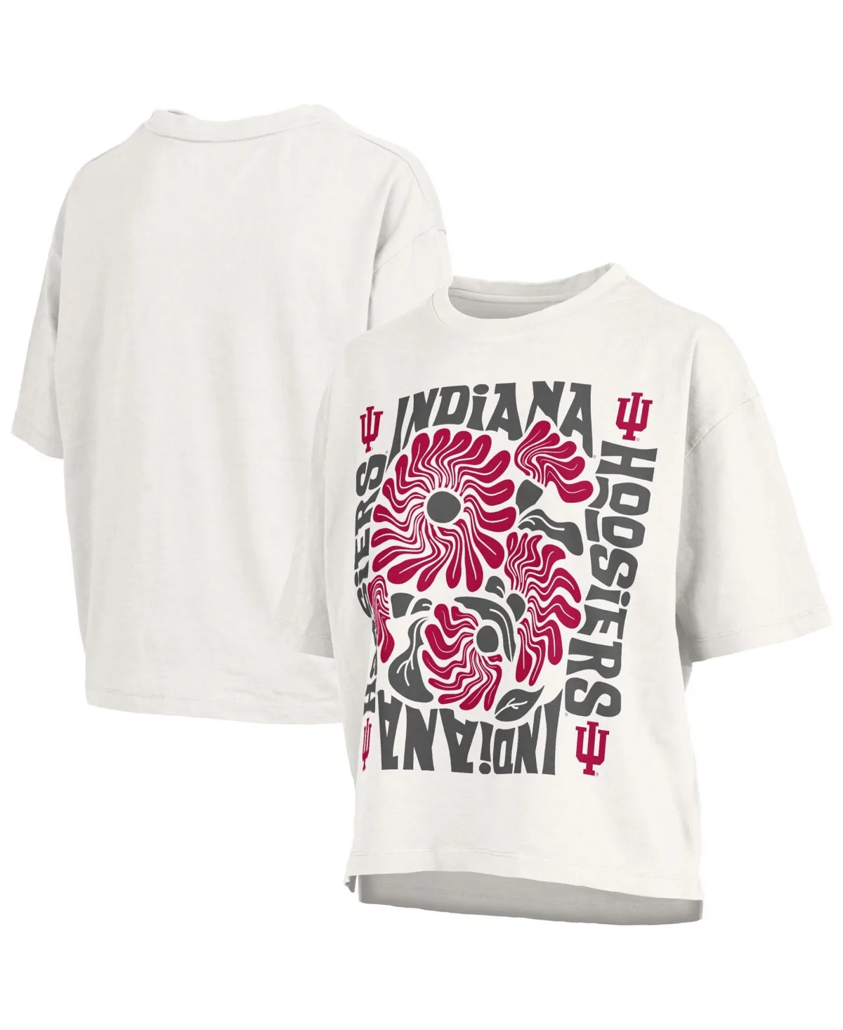 Indiana Hoosiers Elena Oversized Slub T-Shirt by Pressbox