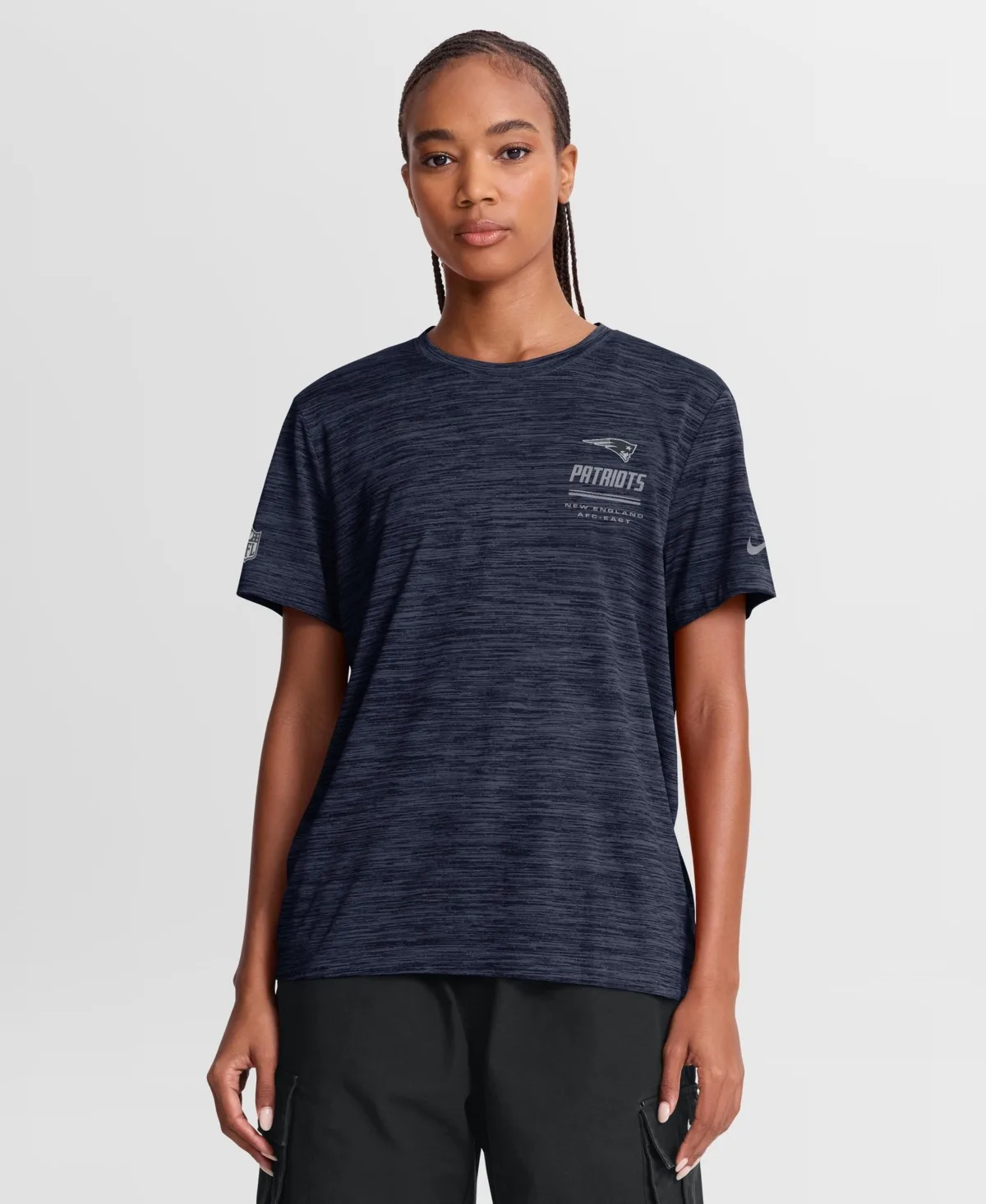 New England Patriots Sideline Velocity Cross-Dyed Crewneck T-Shirt by Nike