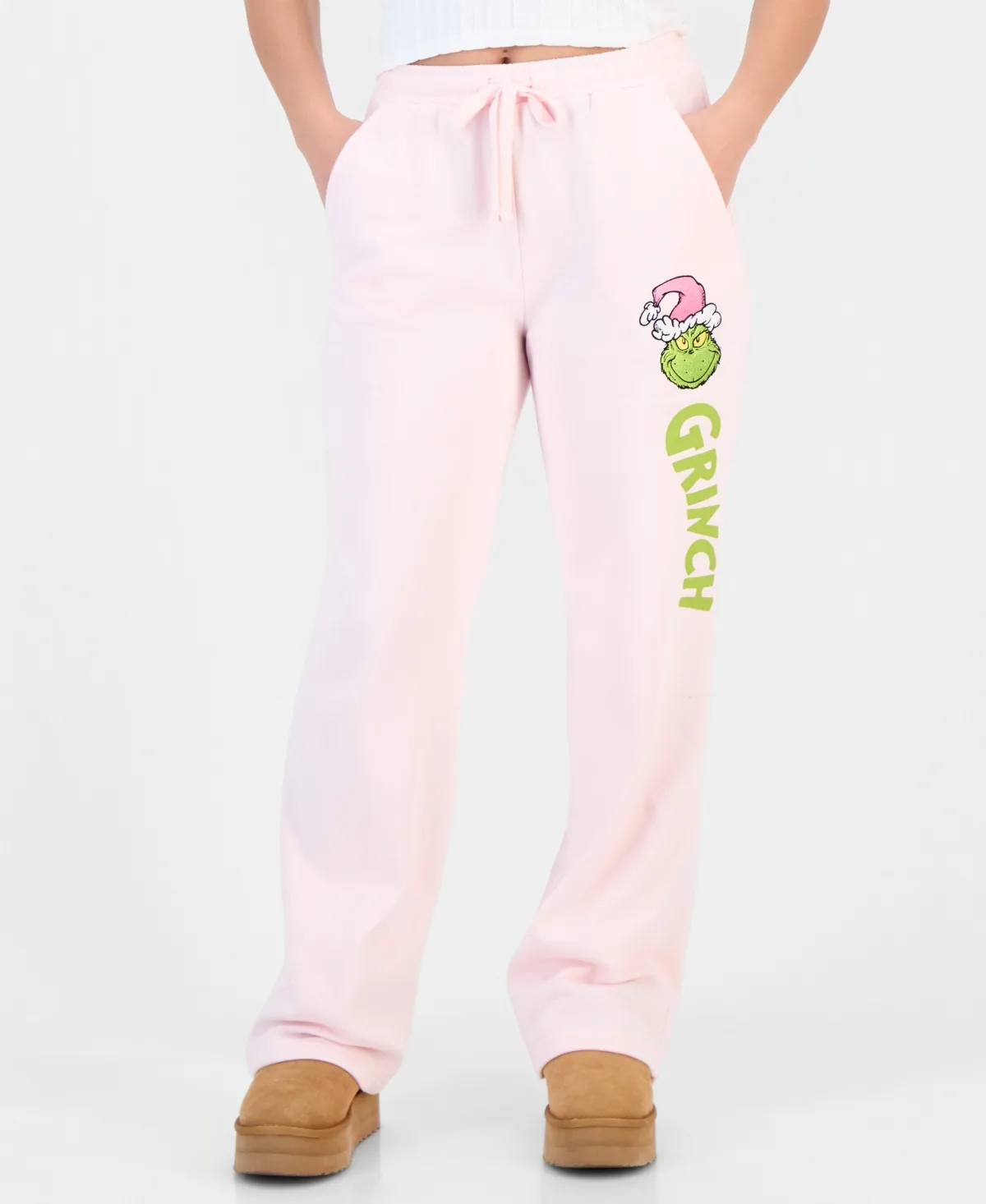 Grinch Graphic Wide-Leg Sweatpants by Dr Seuss