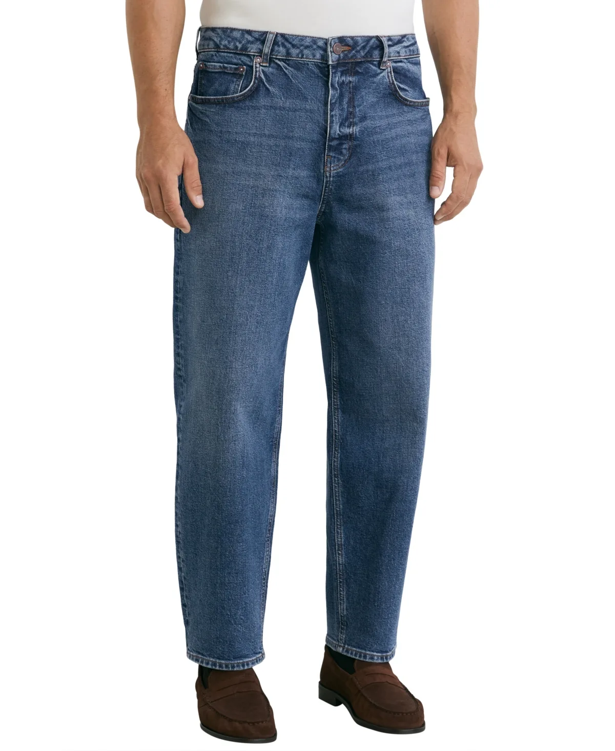 Freddie Barrel-Leg Stretch Jeans by Reiss