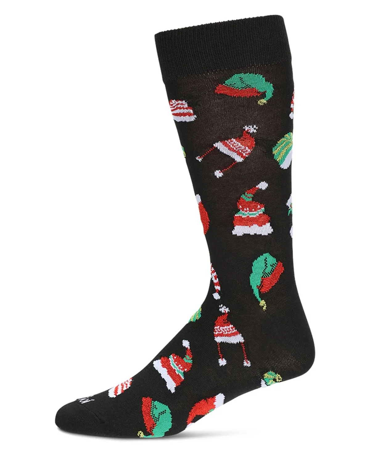 Santa Hats Christmas Stay Up Fit Crew Socks by Memoi