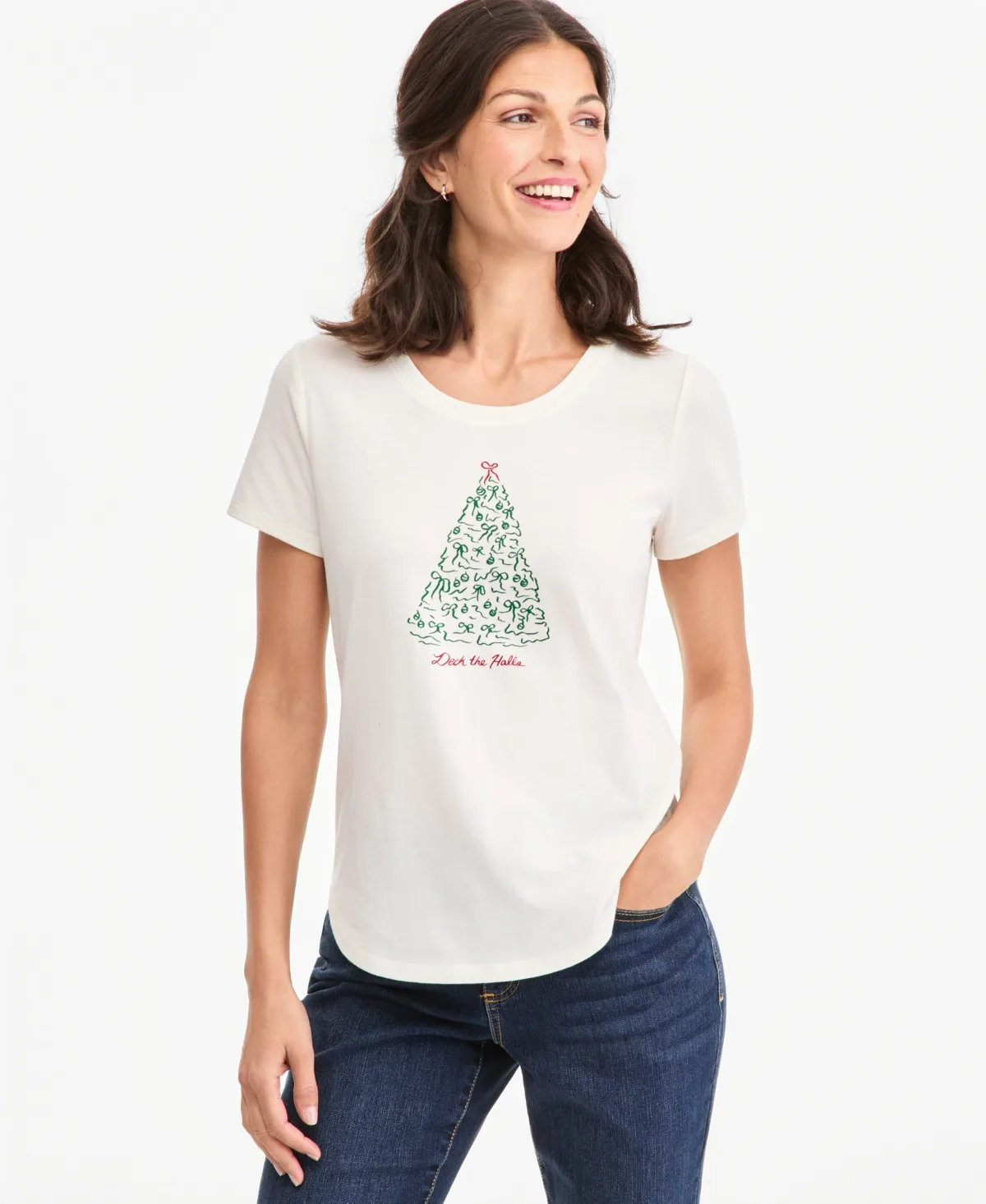 Crewneck Short-Sleeve Holiday T-Shirt by Style & Co