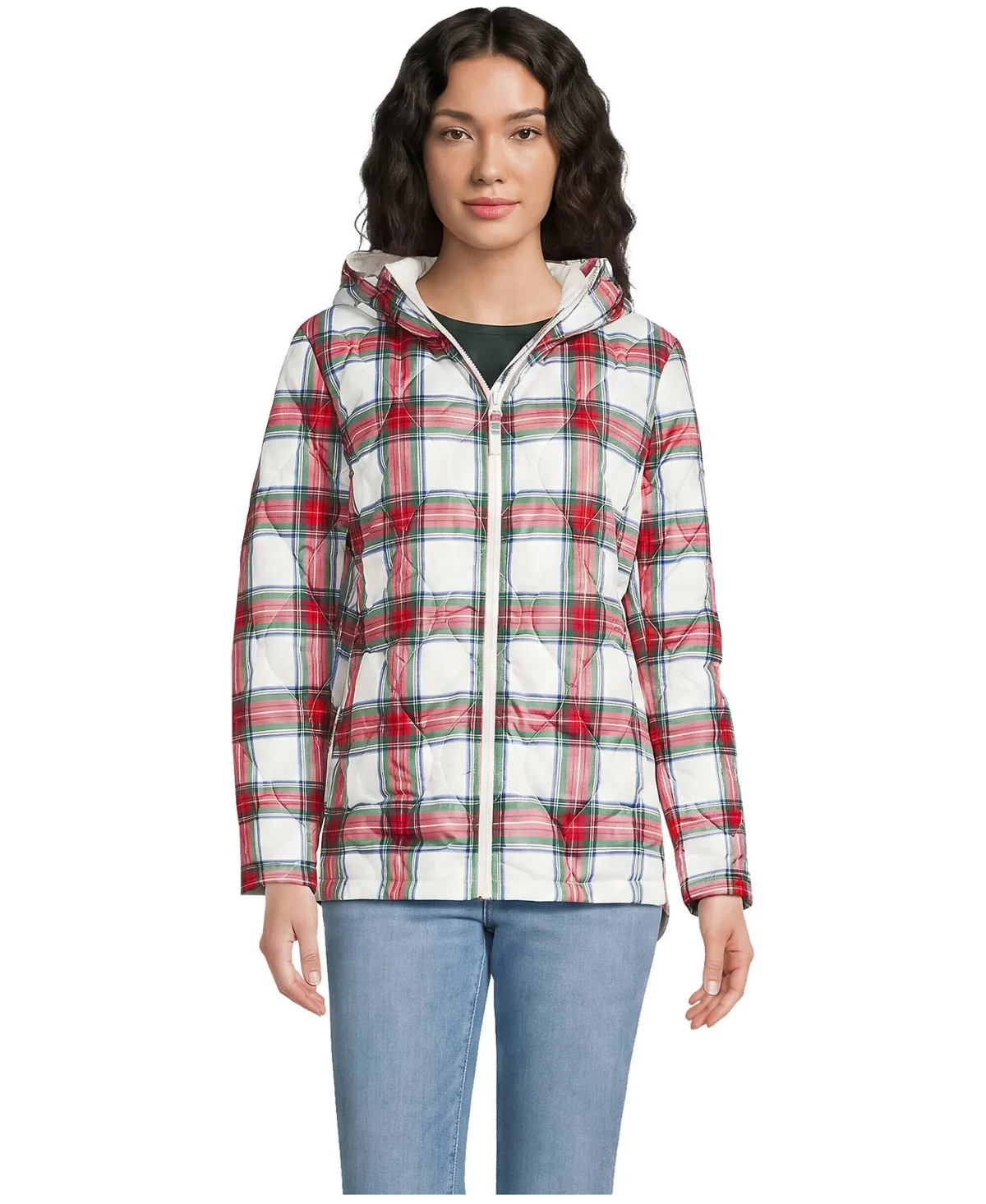 Print FeatherFree Quilted Insulated Jacket by Lands' End