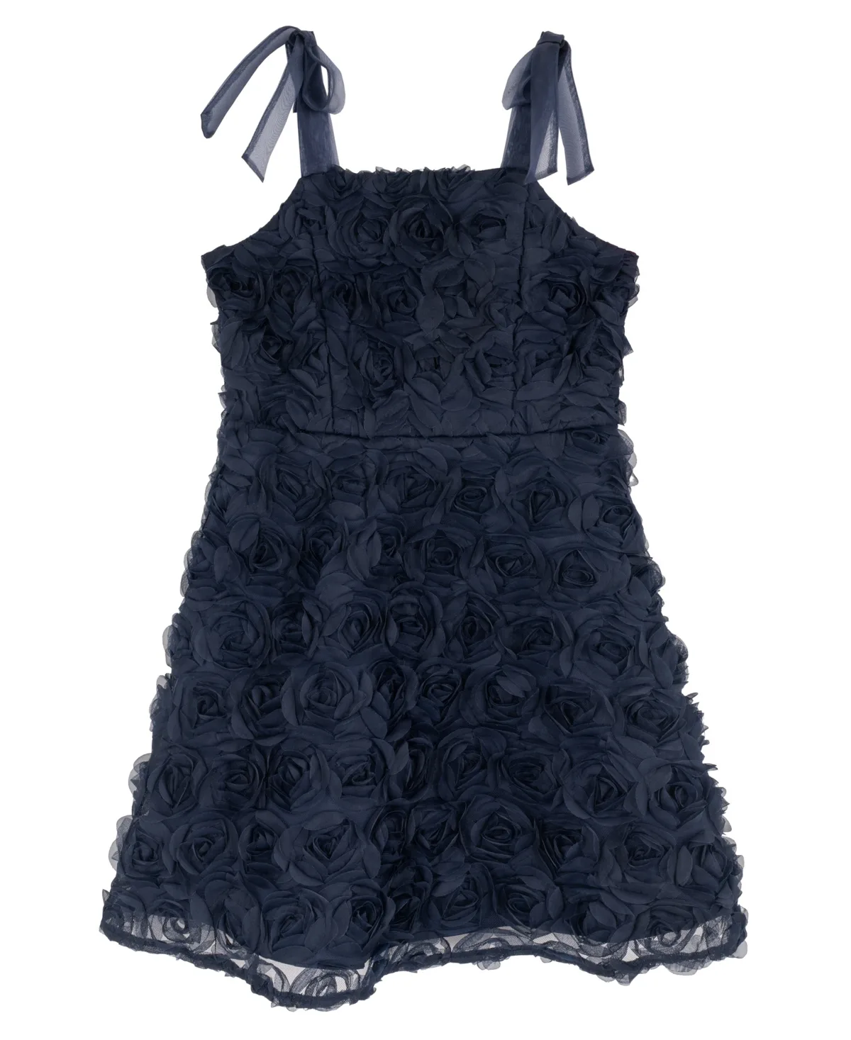Floral Square Neck A-Line Dress by Rare Editions